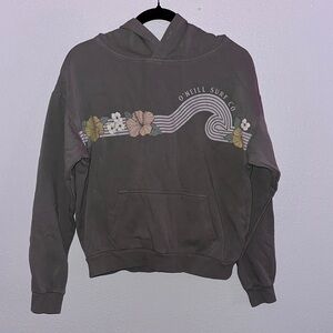 O'Neill Surf Co. Charcoal Hoodie with Floral Accents